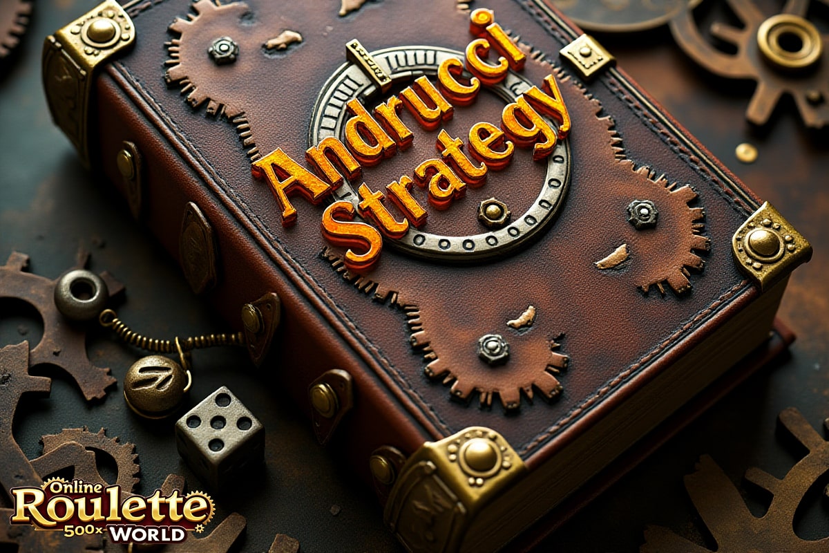 The Andrucci roulette strategy written out in text, with key terms and concepts highlighted, providing a visual representation of the strategy's components