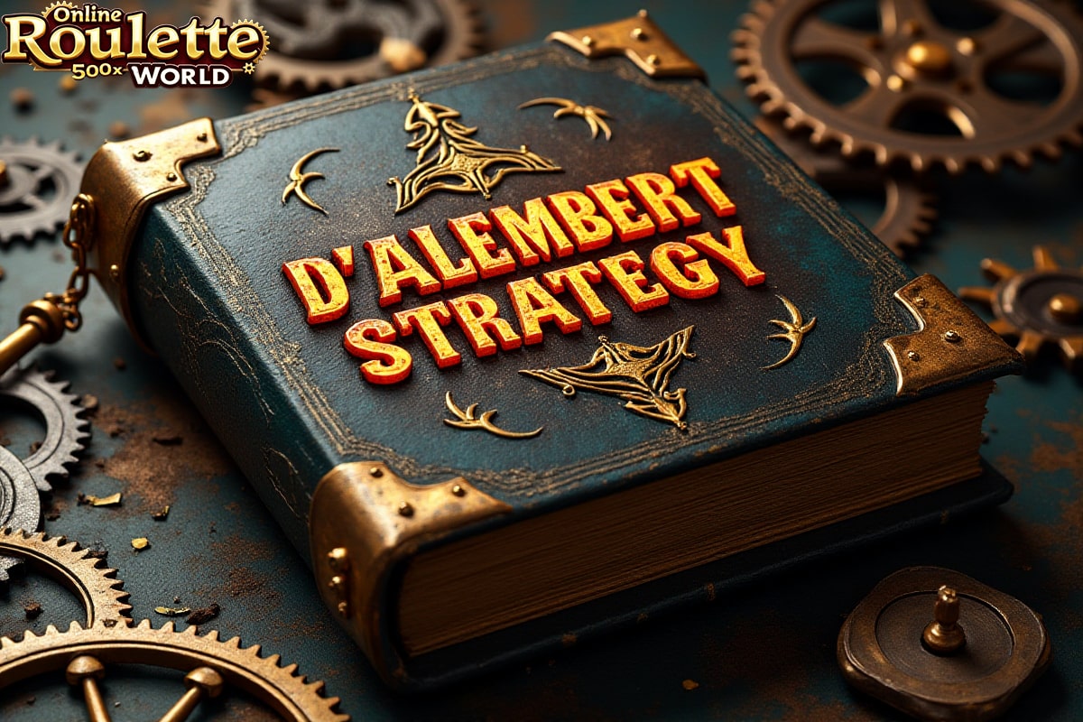 An illustration depicting the D'Alembert roulette betting system, a progressive strategy that adjusts bets based on previous outcomes