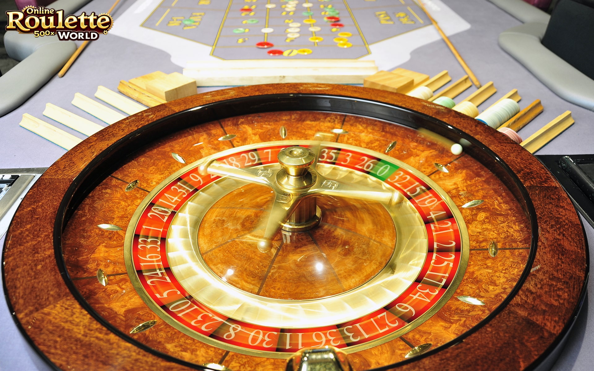 French Roulette wheel and table